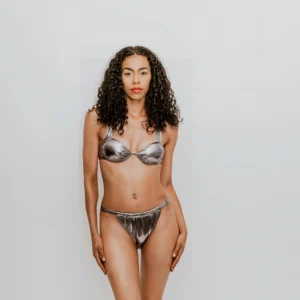 The Liquid Gunmetal Sculpted Bikini