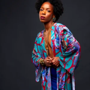 Prismed Muse Kaftan – Azure Prism
