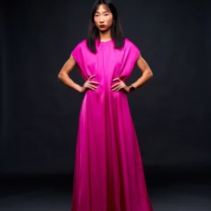Luminous Drift Dress – Fuchsia